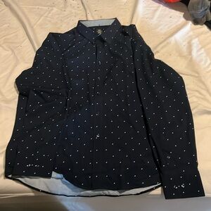 Navy button down dress shirt